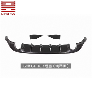 Nuovo Diffusore Posteriore Nero con Luci, Kit Carrozzeria Modifica TCR RGTI per Volkswagen <span class=keywords><strong>Golf</strong></span> Mk7/7.5 2018-2020 - Product Image 2