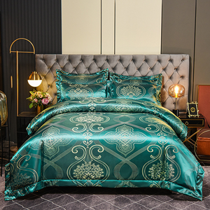 Draps de lit de refroidissement 4pcs-in-1 ensemble housse de couette en coton 4 pièces drap de lit king size tache été froid housse de couette ensemble éclairé 3 places - Product Image 6