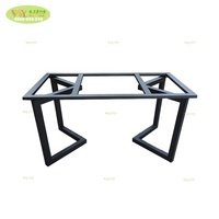 16 "H Pieds et bases de table en métal noir fabriqués à la main pour tables basses | Pieds de bureau en acier | Meubles réglables et résistants à la rouille