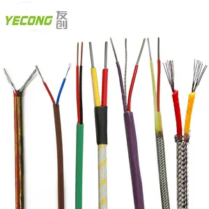 Thermocouple Cable Insulation high temperature and aging resistance 2-wire 2m teflonn wire pt100 rtd insulated wires