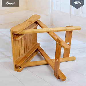 <strong>Folding</strong> Bamboo Step <strong>Stool</strong> for <strong>Shower</strong>, Leg Shaving and Foot Rest.Fully Assembled Wooden Bamboo Spa Bath Seat. - Product Image 6