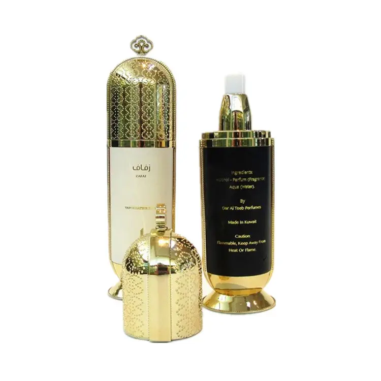 High quality fashion Royal arabian style metal oil perfume plastic bottle