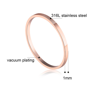 Placcato in oro rosa 1mm Set minimo anello Midi in acciaio inox nocche gioielli per le donne per feste e anniversari - Product Image 6