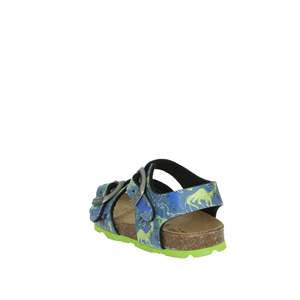 Sandalias para niños Grunland SB1149-40 Sandalias planas con estampado de dinosaurios azules para niños - Product Image 2