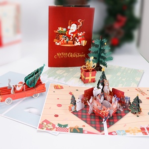 Carta regalo di <span class=keywords><strong>auguri</strong></span> di <span class=keywords><strong>natale</strong></span> pop up con musica 3D pop up con stampa personalizzata - Product Image 6