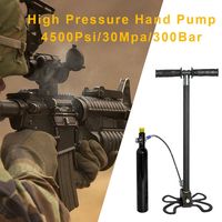 TUXING Meilleure vente, pompe à main domestique PCP, réservoir d'air pour voiture, cylindre de gaz, haute pression 4500 psi, 4 étages, 300 bar, 0,5 L, 0,7 L