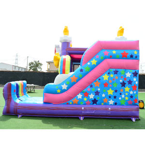 Scivolo Gonfiabile a Tema Luna per Bambini, Castello Gonfiabile Commerciale per Feste e Noleggio - Product Image 3