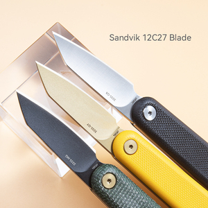 มีดพับขนาดเล็ก <span class=keywords><strong>Sanrenmu</strong></span> 325S-MG ด้ามไมคาร์ต้า ใบมีดเหล็ก 12C27 คุณภาพสูง สำหรับกิจกรรมกลางแจ้ง ป้องกันตัว และเอาตัวรอด - Product Image 3