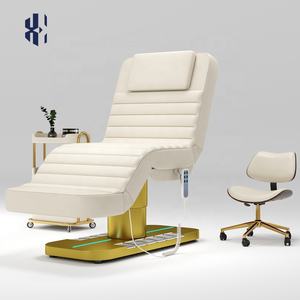 Control de pie de acero inoxidable, cama de masaje de belleza eléctrica de 3 motores con silla, cama facial de Color personalizable - Product Image 1