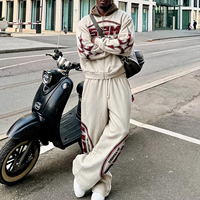 Unisex pamuk Sweatsuits özel tasarımcı Sweatpants ve boş kırpılmış Hoodie Set boy Baggy erkek spor eşofman takımı