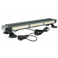 Nouvelle barre lumineuse LED d'urgence pour toit de 20 pouces avec base magnétique 9V-30V, 4 LED par extrémité, 3 modules COB avant/arrière pour véhicules d'urgence