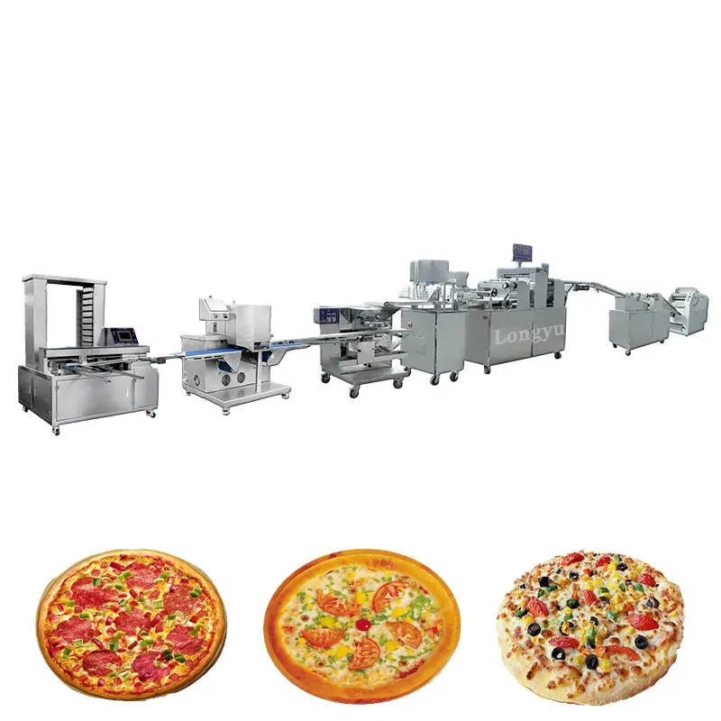 Longyu Dây Chuyền Sản Xuất Bánh Pizza Tự Động Giá Tốt Nhất Máy Làm Vỏ Bánh Pizza Đông Lạnh Dùng Trong Công Nghiệp