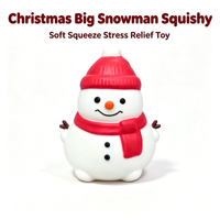 Grand Bonhomme de Neige Squishy en TPR, Jouet Anti-Stress Mignon pour Noël, Thanksgiving, Remise de Diplôme, Nouvel An Chinois et Nouvel An
