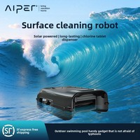 Robot Pembersih Kolam Renang Aiper Surfer S2 Solar Skimmer untuk Pengumpulan Sampah di Kolam Ikan