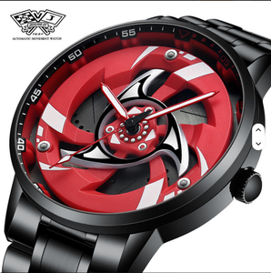 Reloj de cuarzo impermeable SVJ 2062 <span class=keywords><strong>con</strong></span> diseño original modificado de buje de rueda, embrague de motor y <span class=keywords><strong>alma</strong></span> de motocicleta giratoria para hombre - Product Image 2