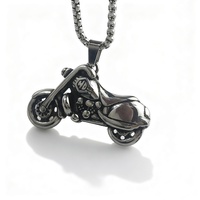 Pendentif Moto en Acier Inoxydable 3D, Bijou Motard Vintage Streetwear, Accessoire DIY pour Collier et Bracelet