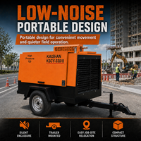 Compresseur d'air à vis diesel portable KAISHAN KSCY-330/8 9,2 m³/min 8 bars, remorquable pour le forage de roches, l'exploitation minière et la construction