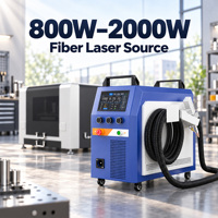 Machine de découpe et de soudage laser à fibre CNC de bureau 800W Ruida, nouvelle, à refroidissement par air, 3 axes, pour la découpe et le soudage du métal, en particulier de l'acier inoxydable