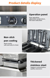 Conception personnalisée <span class=keywords><strong>en</strong></span> <span class=keywords><strong>forme</strong></span> <span class=keywords><strong>de</strong></span> pénis <span class=keywords><strong>en</strong></span> acier inoxydable gaufrier non adhésif fabricant <span class=keywords><strong>de</strong></span> muffins machine à gaufres pour pénis - Product Image 6