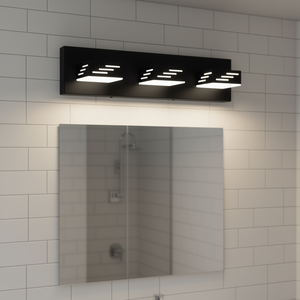 Applique murale moderne à 3 lumières LED pour salle de bain, 19,69 pouces, blanc chaud 3500K, IP44 - Product Image 2