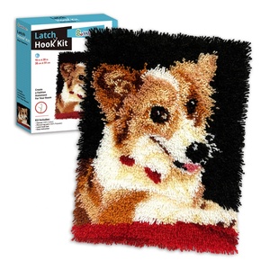 Wholesale Adult DIY Yarn Art and Craft Canvas Fabric <strong>Latch</strong> <strong>Hook</strong> Pillow <strong>Kit</strong> <strong>Latch</strong> <strong>Hook</strong> Rug <strong>Kit</strong> for Adults - Product Image 1