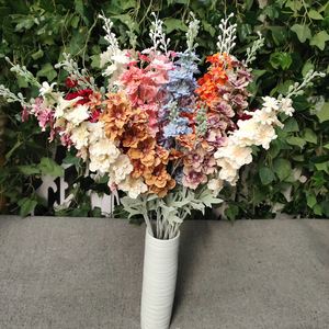 Bouquet di Fiori Artificiali Delphinium a Due <span class=keywords><strong>Rami</strong></span>, Multicolore, Lunga Durata, per Matrimoni, Lauree, Pasqua, Decorazioni per la Casa - Product Image 2