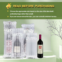 Emballage de protection pour bouteille de vin, écologique, en poudre de lait, sac à colonne d'air amortissant, gonflable, imperméable, recyclable