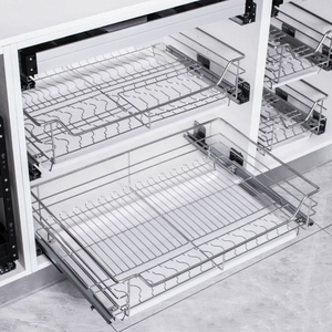 Nueva cesta de almacenamiento de verduras de <span class=keywords><strong>cocina</strong></span> de alambre de malla extraíble de alta resistencia para restaurante cajón de acero inoxidable con corredores de rodamiento de bolas - Product Image 2