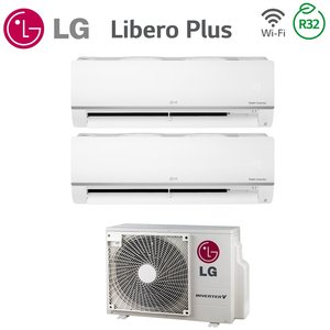เครื่องปรับอากาศ LG อินเวอร์เตอร์แยกคู่ Libero Plus 12000 + 12000 MU2R17 R-32รวม Wi-Fi 12 + 12 - Product Image 1