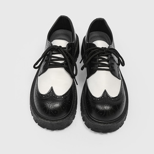 New <strong>Men's</strong> Low <strong>Heel</strong> Thick Sole Black Carved Block Breathable Casual Office Outdoor Wedding Business Trend Oxford <strong>Shoes</strong> - Product Image 1