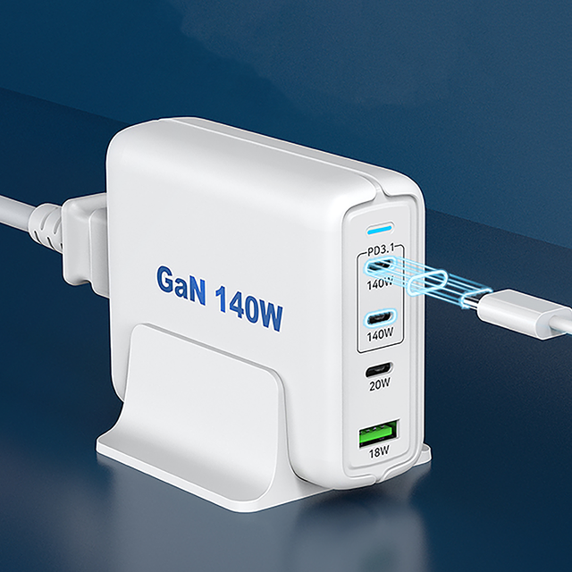 True Watts 140W Charger Power Adapter USB C Universal Portable PD 140W GaN Desktop Fsat Charger for Phone Laptop Tablet