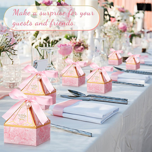 Y604 Đẹp Đảng Ủng Hộ Hộp Với Ruy Băng Và Ngọc Trai Trang Trí Nội Thất Cho Cô Dâu Bé Tắm Sinh Nhật Đảng Thanh Lịch Hộp Quà Tặng Đám Cưới - Product Image 4