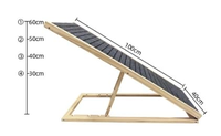 Rampe pour chien en bois réglable avec conception d'escalier-Rampe pliable portable pour animaux de compagnie pour une utilisation en intérieur, chats et petits chiens