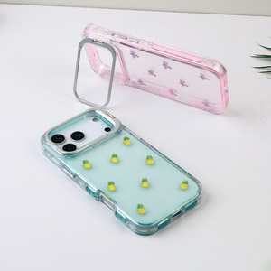 Cover per <span class=keywords><strong>iPhone</strong></span> 16, 16Pro, 16ProMax Lichicase Tre in Uno con Design Glitterato e Piastra Posteriore Trasparente, Guscio Elegante - Product Image 4