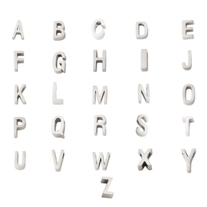 Yiwu Aceon bijoux à bricoler soi-même Mini trou curseur breloque initiale or acier inoxydable petite taille <span class=keywords><strong>Cube</strong></span> pendentif pour Bracelet collier Zircon - Product Image 5