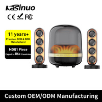 Altavoz Bluetooth Portátil Kasinuo JH08 de 60W, BT5.4, 3 Divisiones de Frecuencia, Estéreo, Luz RGB, AUX, TF, TWS, Altavoz de Escritorio para el Hogar
