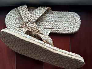 Bolso de Mano Artesanal de Jacinto de Agua en Forma de Media Luna, Estético, Tejido, Ecológico, para Playa, Verano, Viajes, para Mujer - Product Image 6