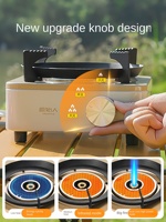 Réchaud de camping extérieur portable 5000W, à gaz butane, manuel, coupe-vent, chauffage infrarouge, équipement de cuisson pour pique-nique