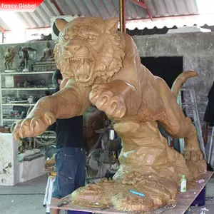 Neuankömmling Marmor Tier Statue Tiger und Pferd und Panther Skulptur Kunst Mode Statue Home Decor zum Verkauf