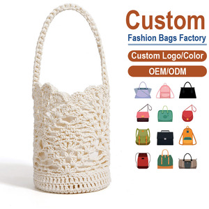 Sac à bandoulière tissé fait main personnalisable pour femme, sac de plage bohème ajouré grande capacité, sac de paille d'été pour les vacances - Product Image 1