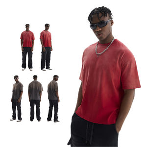 Manufacturer Wholesale Custom Logo T shirt High Quality 230G 100% Cotton Acid Wash T-Shirts Oversized Silk Screen Printed Tshirt - Product Image 3