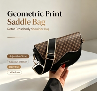 Nouveau sac bandoulière demi-lune imprimé léopard pour femme, sacoche vintage marron en PU avec sangle réglable