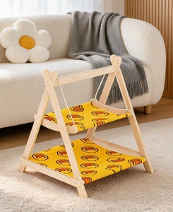 <span class=keywords><strong>Hamaca</strong></span> Columpio de Doble Capa para Gatos, <span class=keywords><strong>Cama</strong></span> para Mascotas que Combina Juego y Descanso, Linda <span class=keywords><strong>Cama</strong></span> Cuna para Gatos - Product Image 4