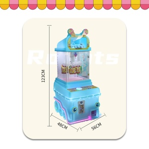 เครื่องเกมคีบตุ๊กตาหยอดเหรียญแบบอาร์เคดพร้อมตู้ล็อกเกอร์รางวัลขนมและของเล่น  รับเหรียญและบัตร  นำเข้าจากสหรัฐอเมริกา - Product Image 5
