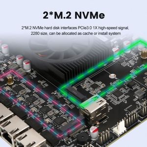 Nas caneta mãe, tium n6005 i226-V 2.5g nics dual m.2 nvme six sata3.0 2 * <span class=keywords><strong>ddr4</strong></span> dp mini <span class=keywords><strong>itx</strong></span> 17x17cm roteamento macio - Product Image 2