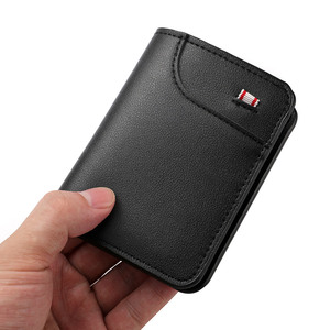 Design minimaliste noir <span class=keywords><strong>Portefeuille</strong></span> pour hommes modernes Nouveau <span class=keywords><strong>portefeuille</strong></span> <span class=keywords><strong>vertical</strong></span> ultra-mince pour hommes - Product Image 2