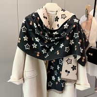 Écharpe-châle longue et élégante pour femme, en polyester imitation cachemire, nouvelle collection automne, épaisse et chaude, à motif géométrique, style luxe léger