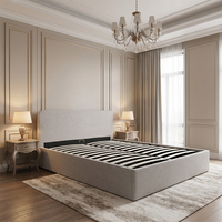 Willsoon Modernes Minimalistisches Europäisches King-Queen-Size Leinen-Polsterbett mit Gaslift-Stauraum OEM ODM B2B Großhandel