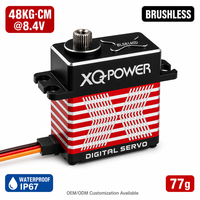 Servomoteur RC 48KG, engrenage en acier inoxydable, boîtier en aluminium CNC, servomoteur numérique sans balais, étanche IP67, 8.4V, 77g, XQ-POWER XQ-BLS8145D