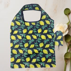 Sac de courses pliable avec logo imprimé, grand cabas de supermarché portable et pliable, en polyester écologique, sac fourre-tout à main en stock - Product Image 5